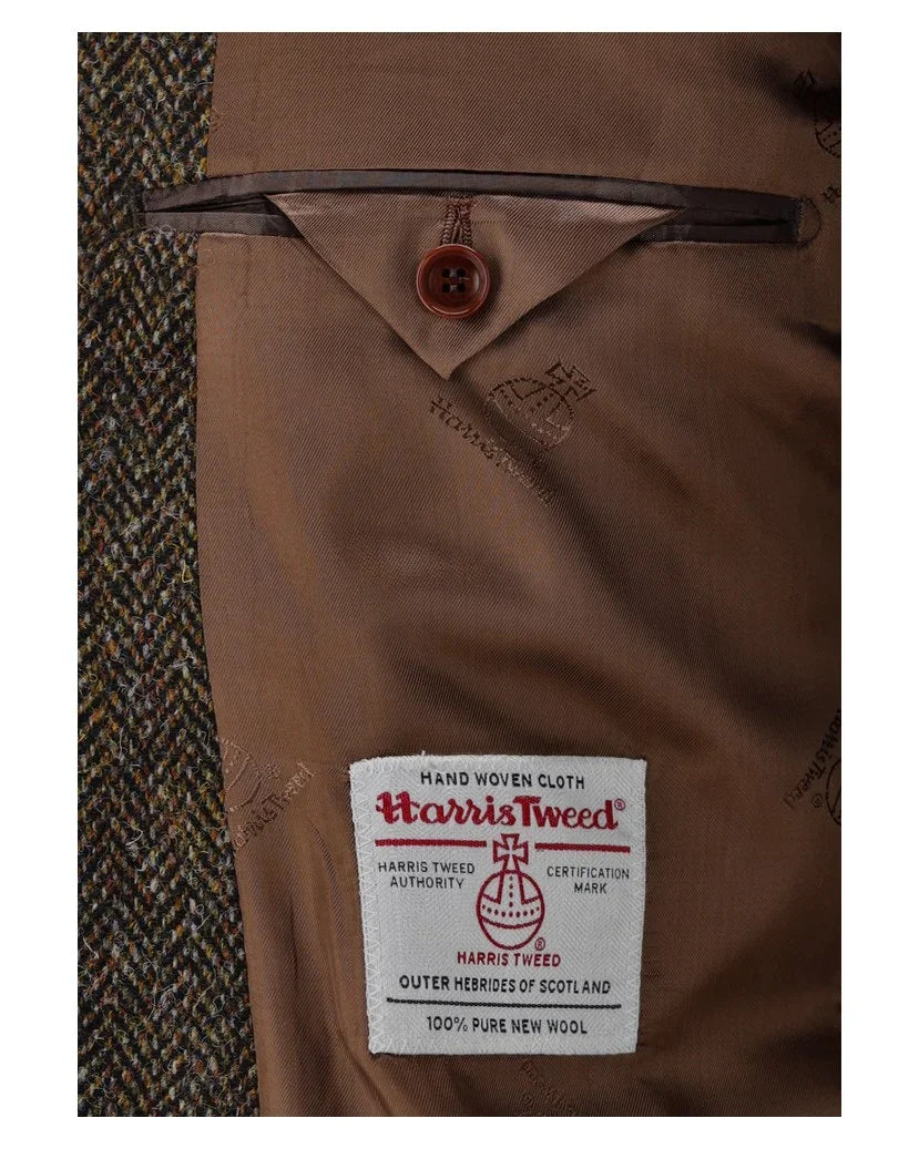 Carl Gross brun kavaj Theo-G-HT SV i Harris Tweed