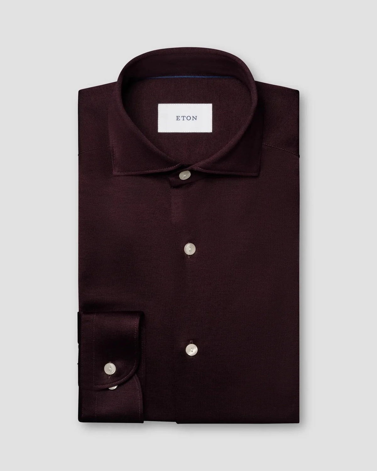 Eton vinröd skjorta casual fit herr