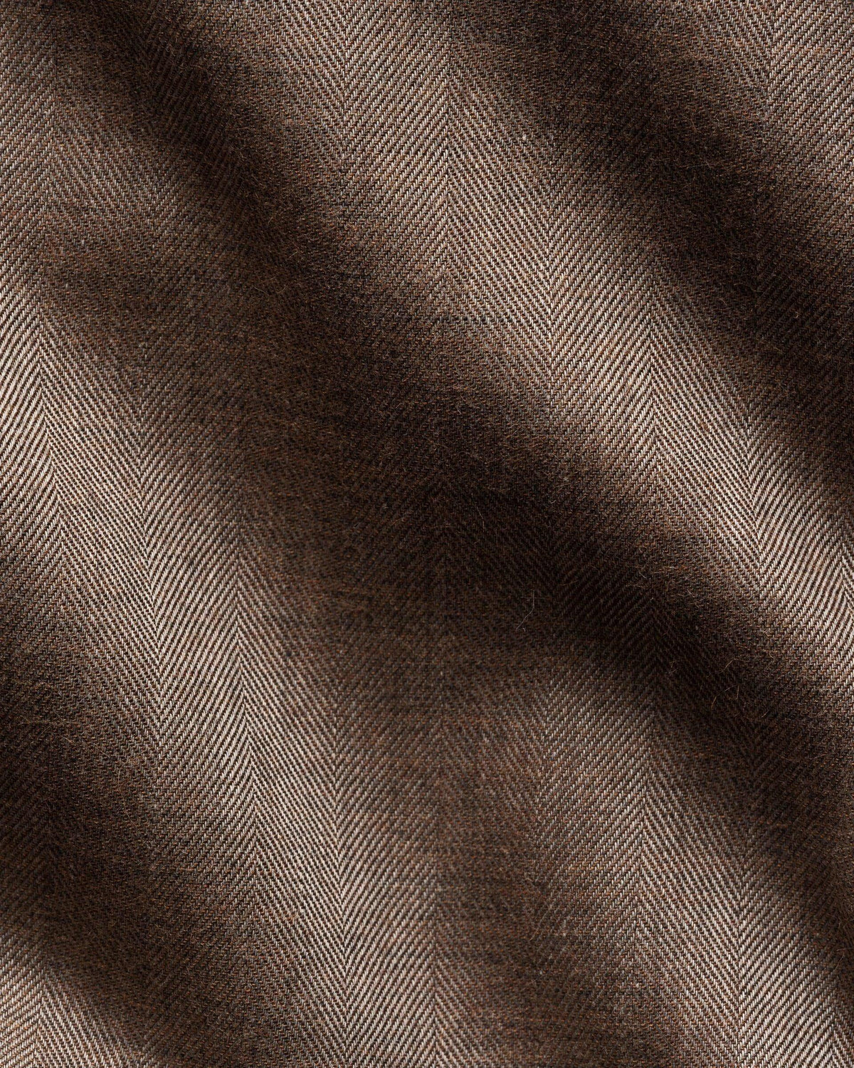Eton brun skjorta i fiskbensmönster slim fit herr