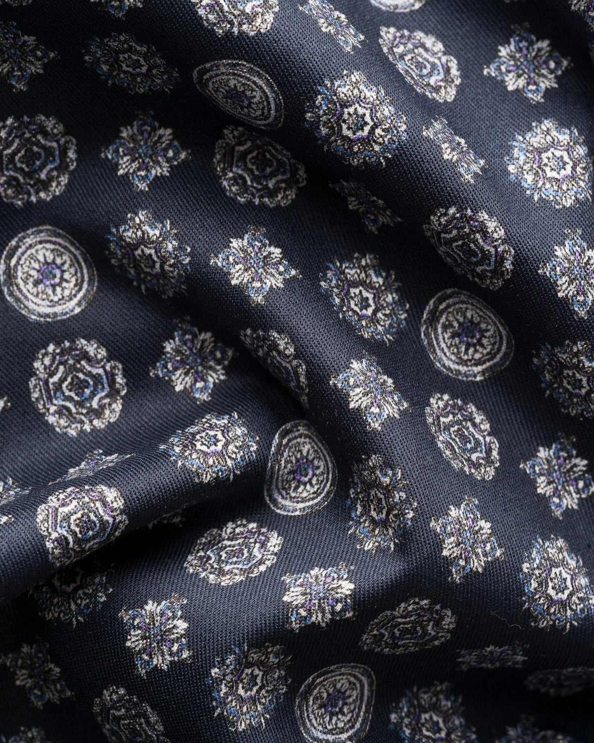 Signature Twill-skjorta med geometriskt mönster Classic - Marinblå