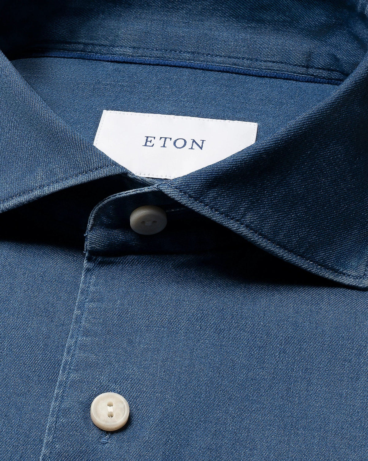 Denim stretch-skjorta Casual fit - Marinblå