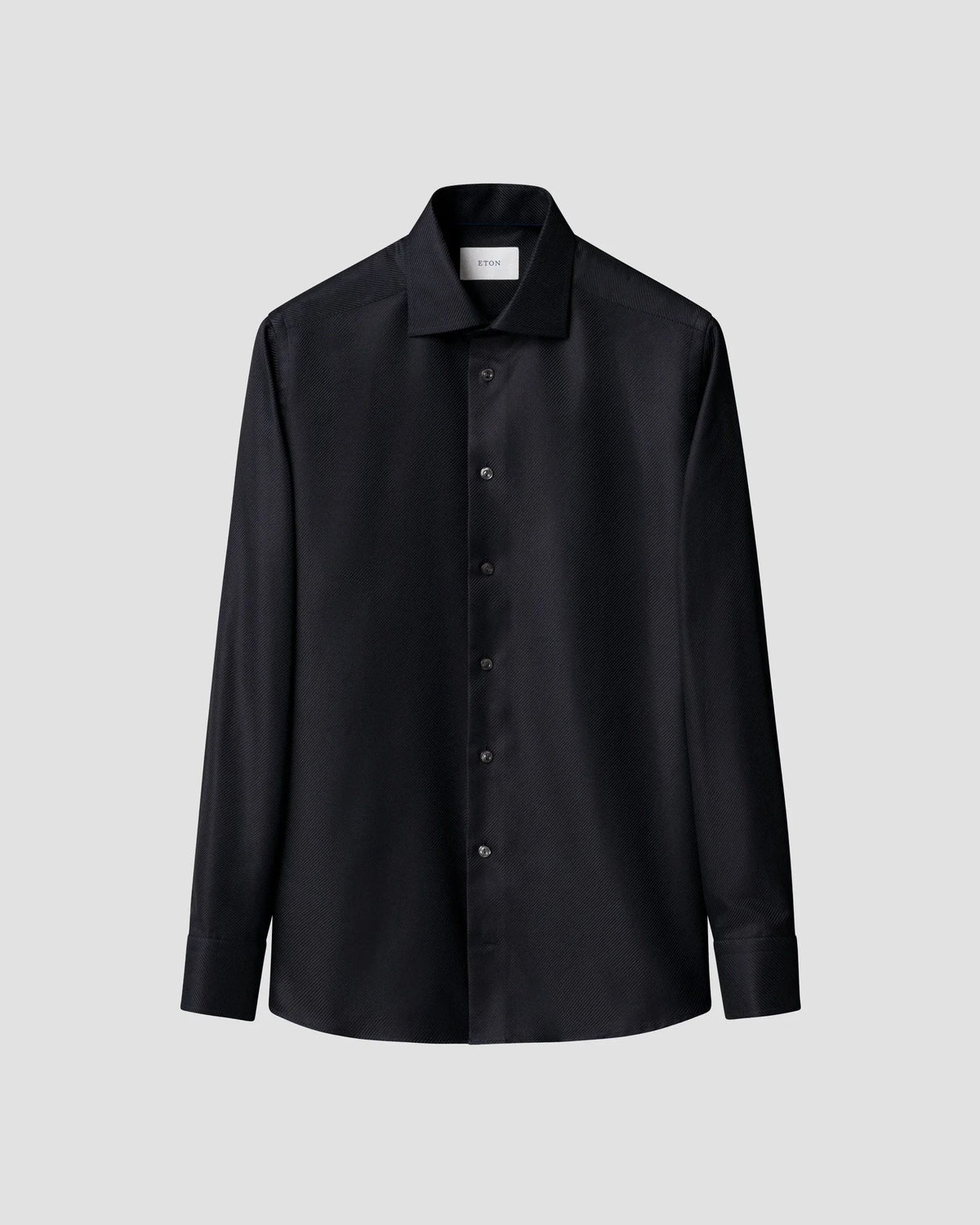 Eton svart King Twill-skjorta Contemporary herr