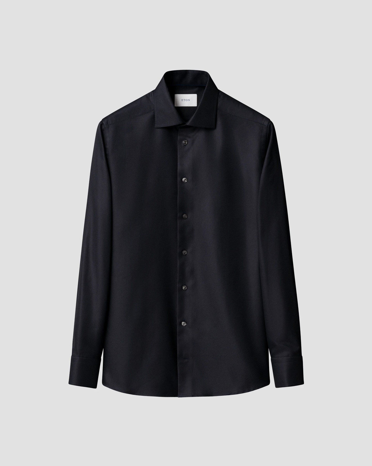 Halvenfärgad King Twill-skjorta Contemporary - Svart