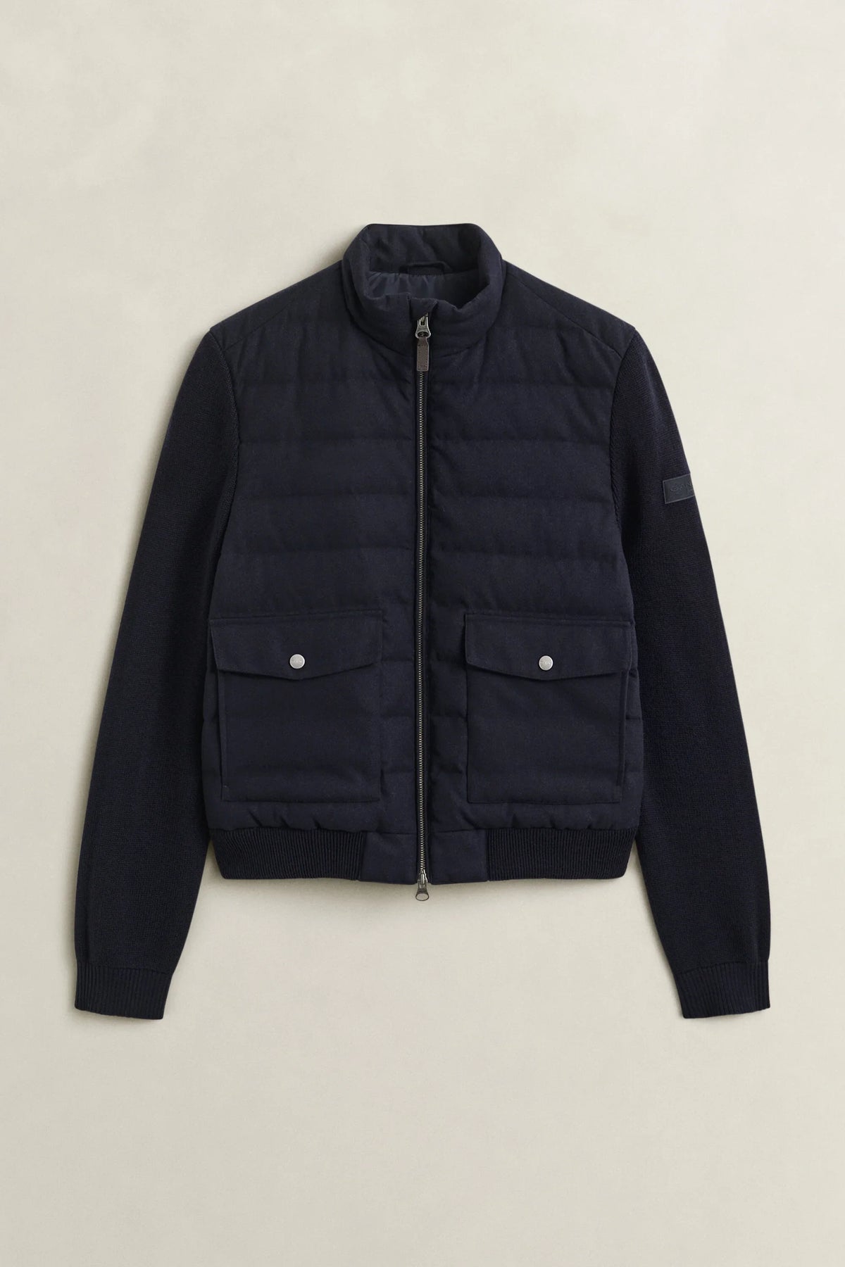 Gant Insulated Hybrid Flannel Jacket i färgen Evening Blue