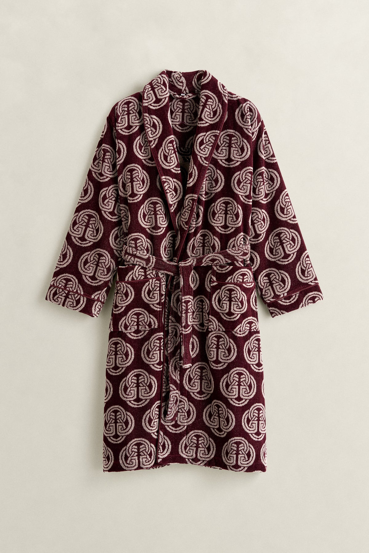 Monogram badrock - Vinröd