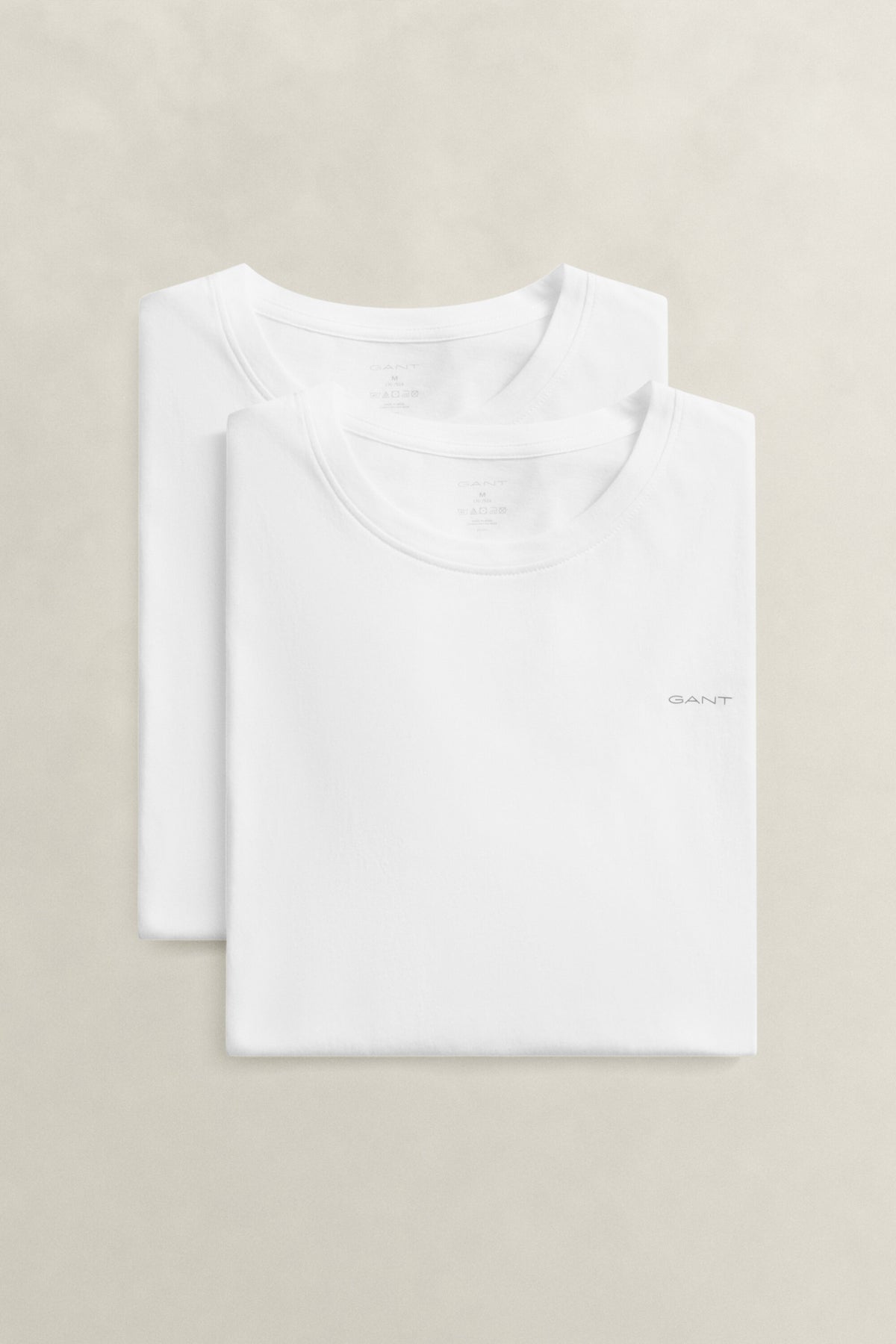Tvåpack rundhalsade T-shirtar - Vit – baksida