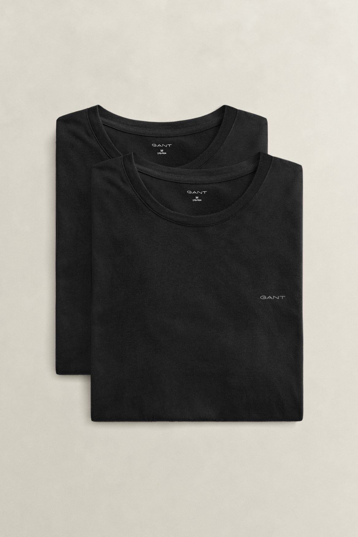 Tvåpack rundhalsade T-shirtar - Svart – baksida