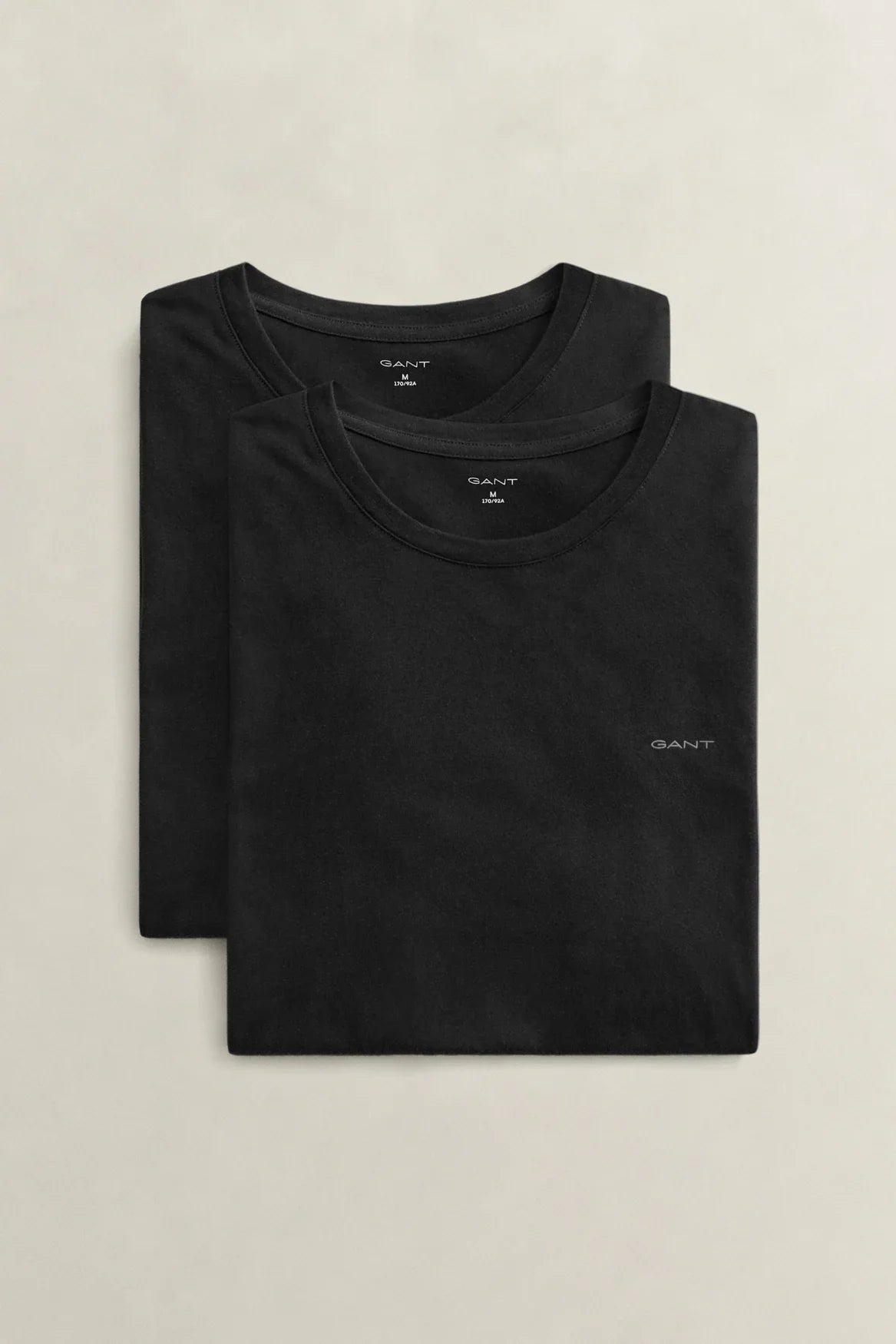 Gant tvåpack svarta rundhalsade t-shirtar