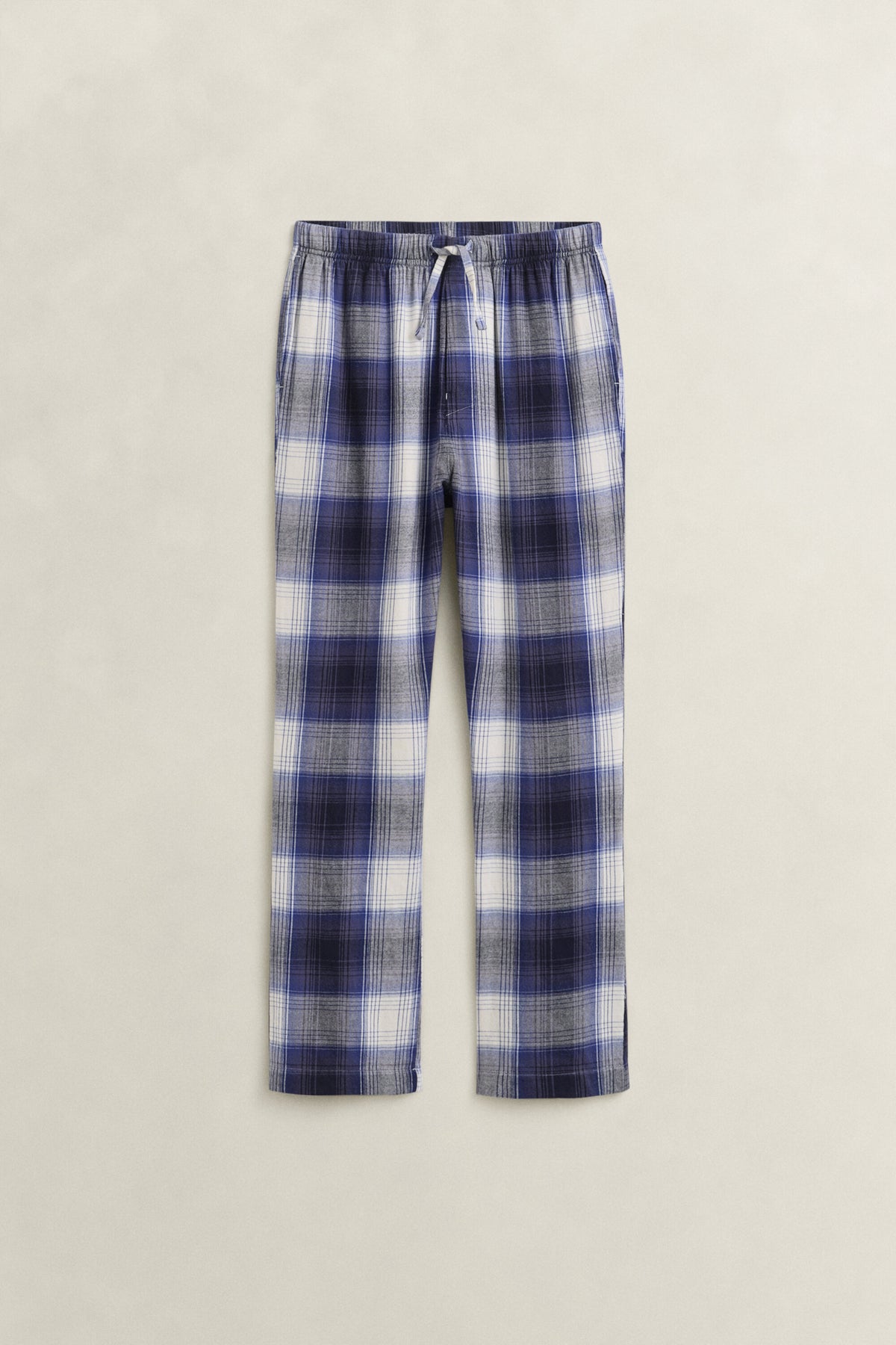 Flannel Checked Pyjama Pant - 410 Marine – flatlay