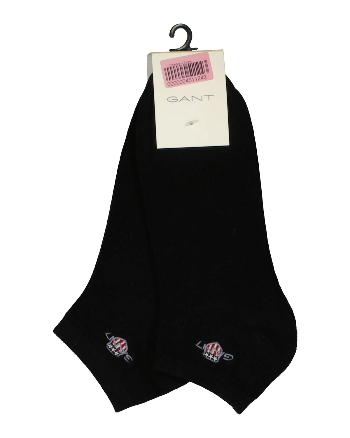 Gant svarta Shield ankle socks 2-pack
