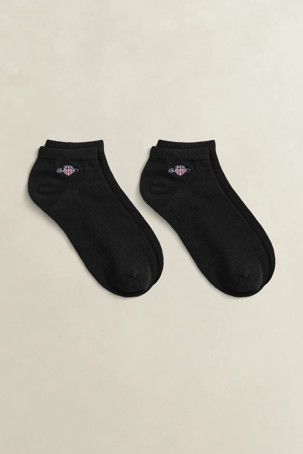 Gant svarta Shield ankle socks 2-pack