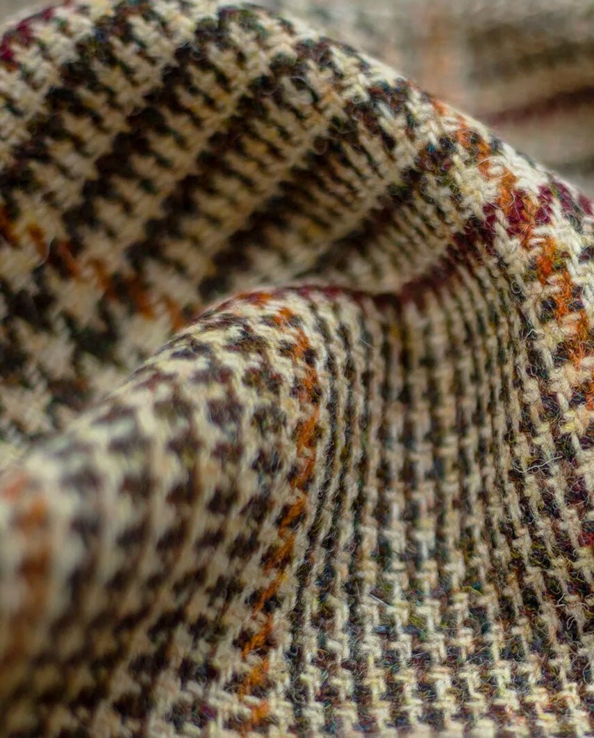 Vest Wales i Harris Tweed - Skotskrutig – närbild