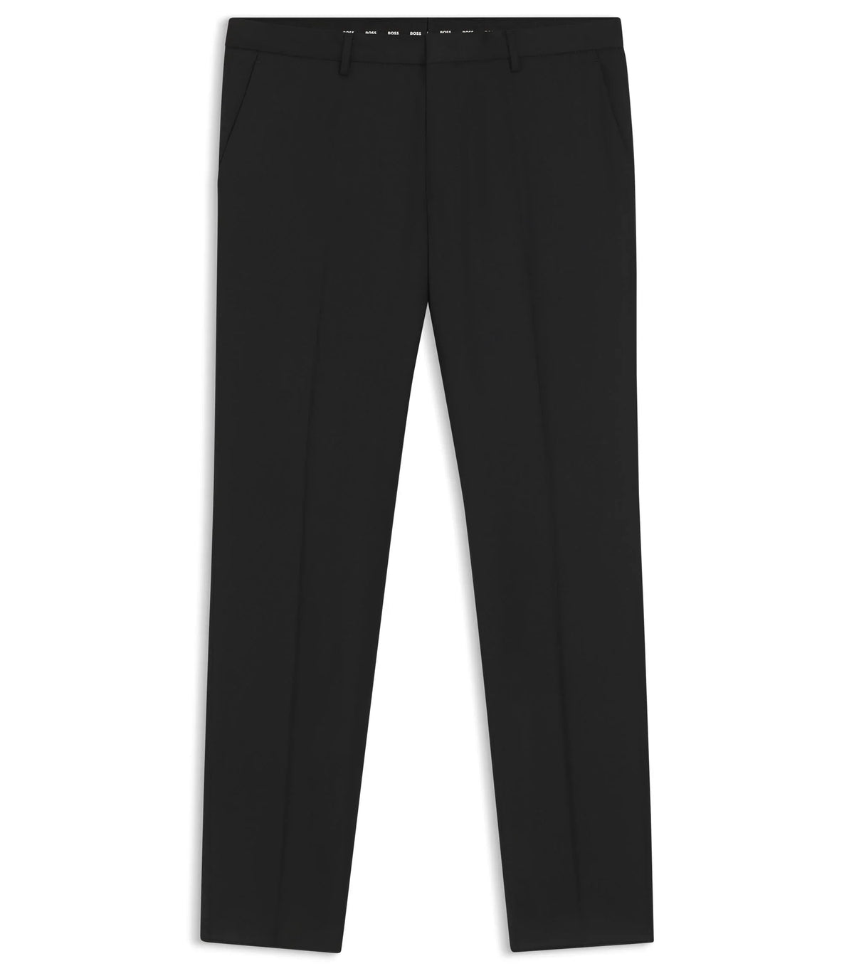 BOSS ONE Extra slim fit-byxor i sergevävd jungfruull - Svart