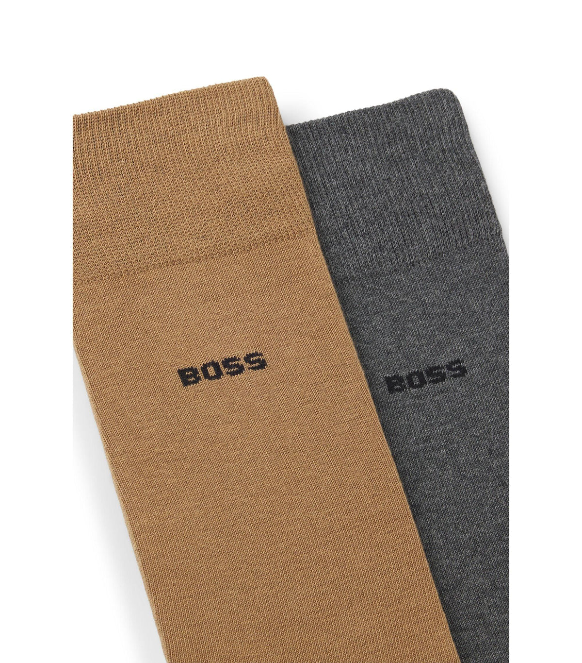 BOSS Black tvåpack strumpor i normallängd i beige och grå