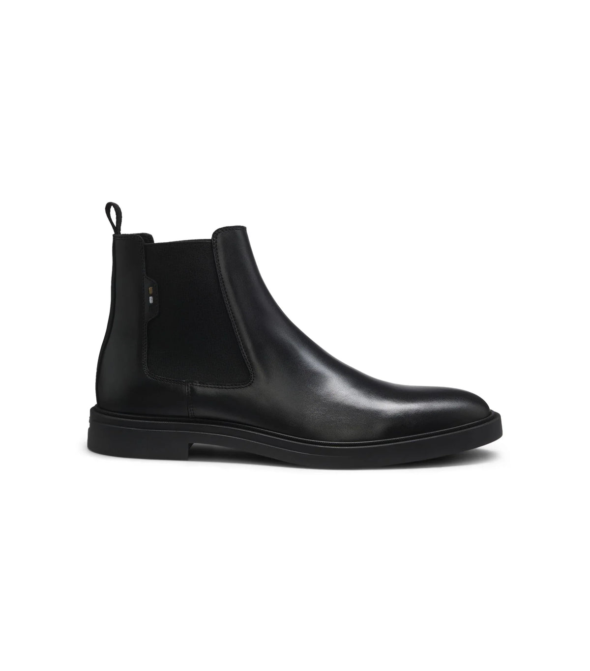 Svart Chelsea boots i polerat läder från BOSS Black