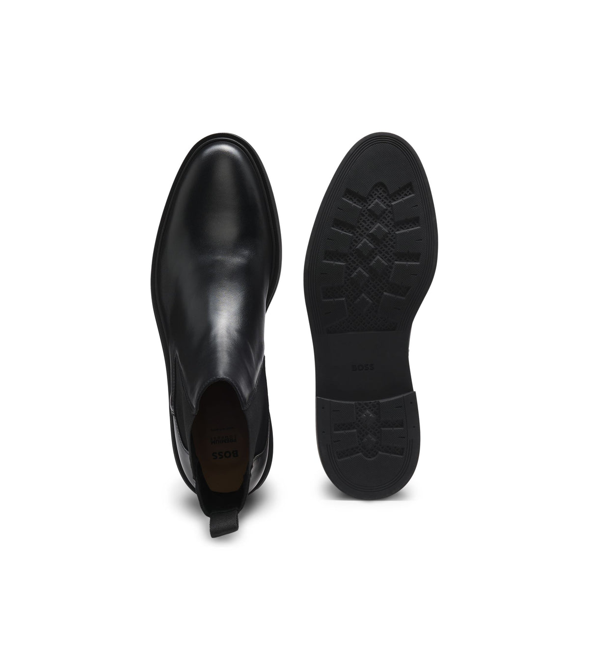 Chelsea boots i polerat läder med ikoniska sömmar - Svart