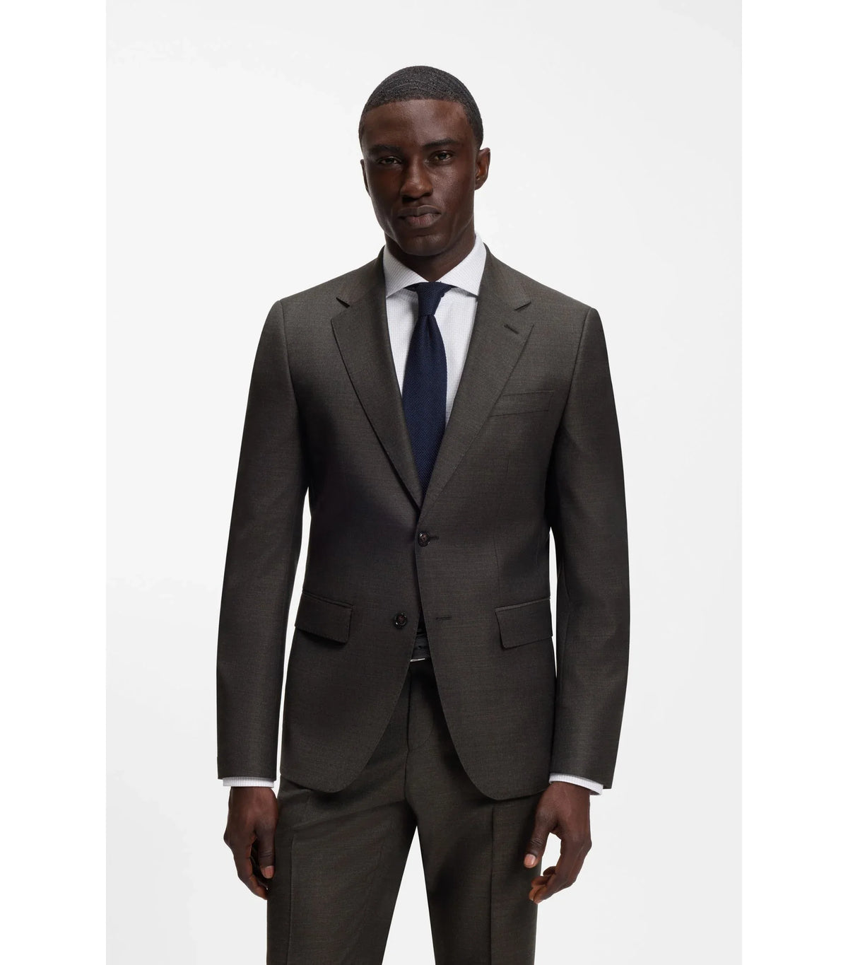 BOSS Black brun kostym i medium brown