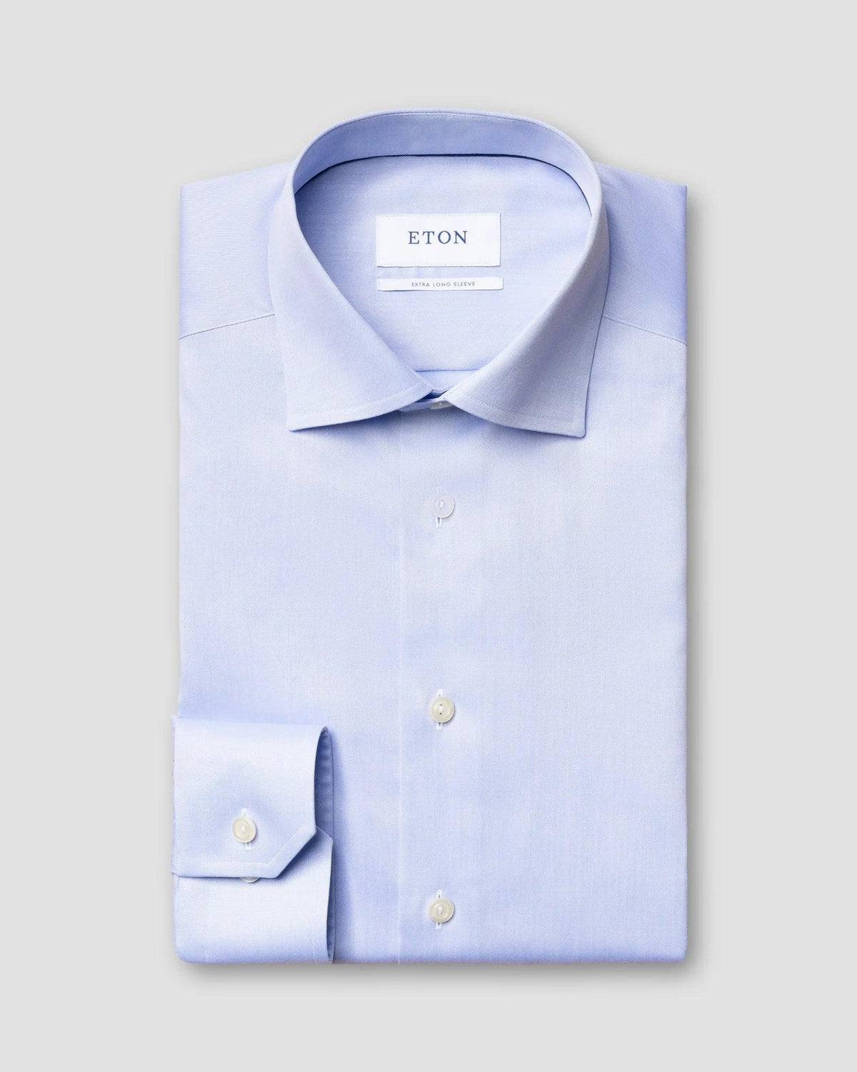 Signature Twill-skjorta Slim, extra långa ärmar - Ljusblå – framsida