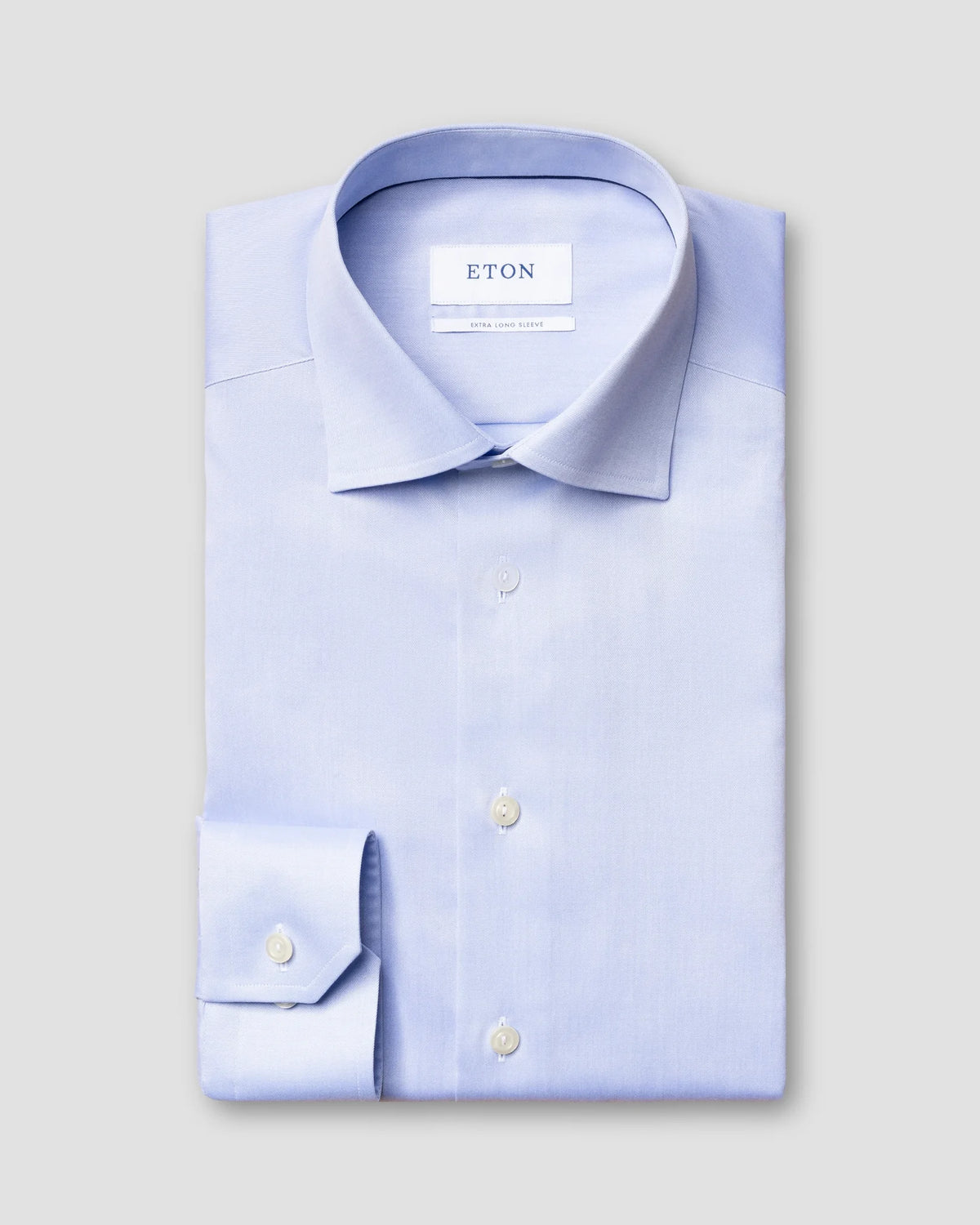 Signature Twill-skjorta Slim, extra långa ärmar - Ljusblå – framsida