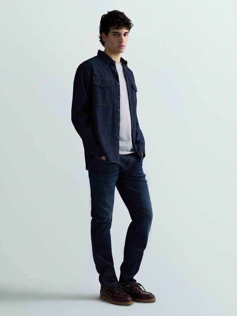 Anbass slim fit-jeans - Mörkblå (M914Y.661 730) – bild 4