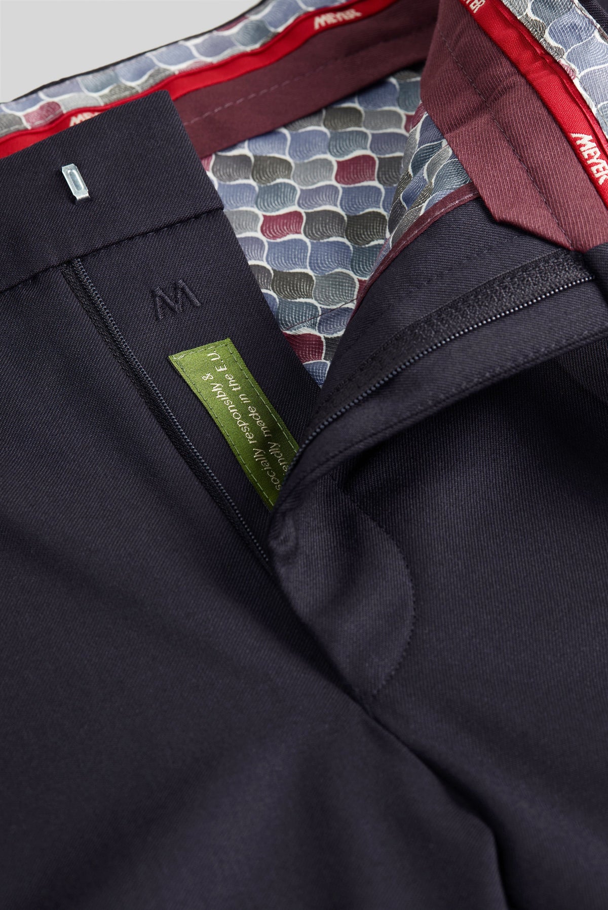Roma Premium Soft Twill Byxor - Marinblå – närbild
