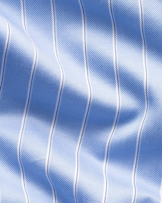 Randig Signature Twill-skjorta - Ljusblå