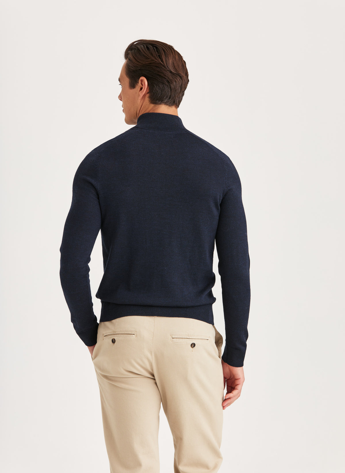 Merino John Zip - 60 Navy