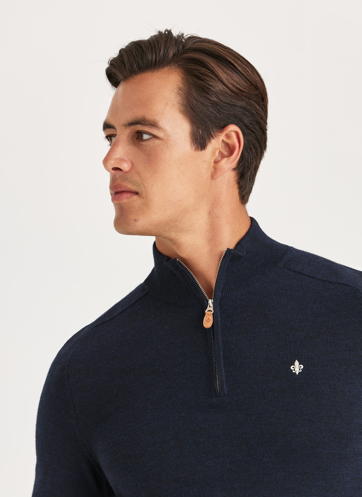Merino John Zip - 60 Navy