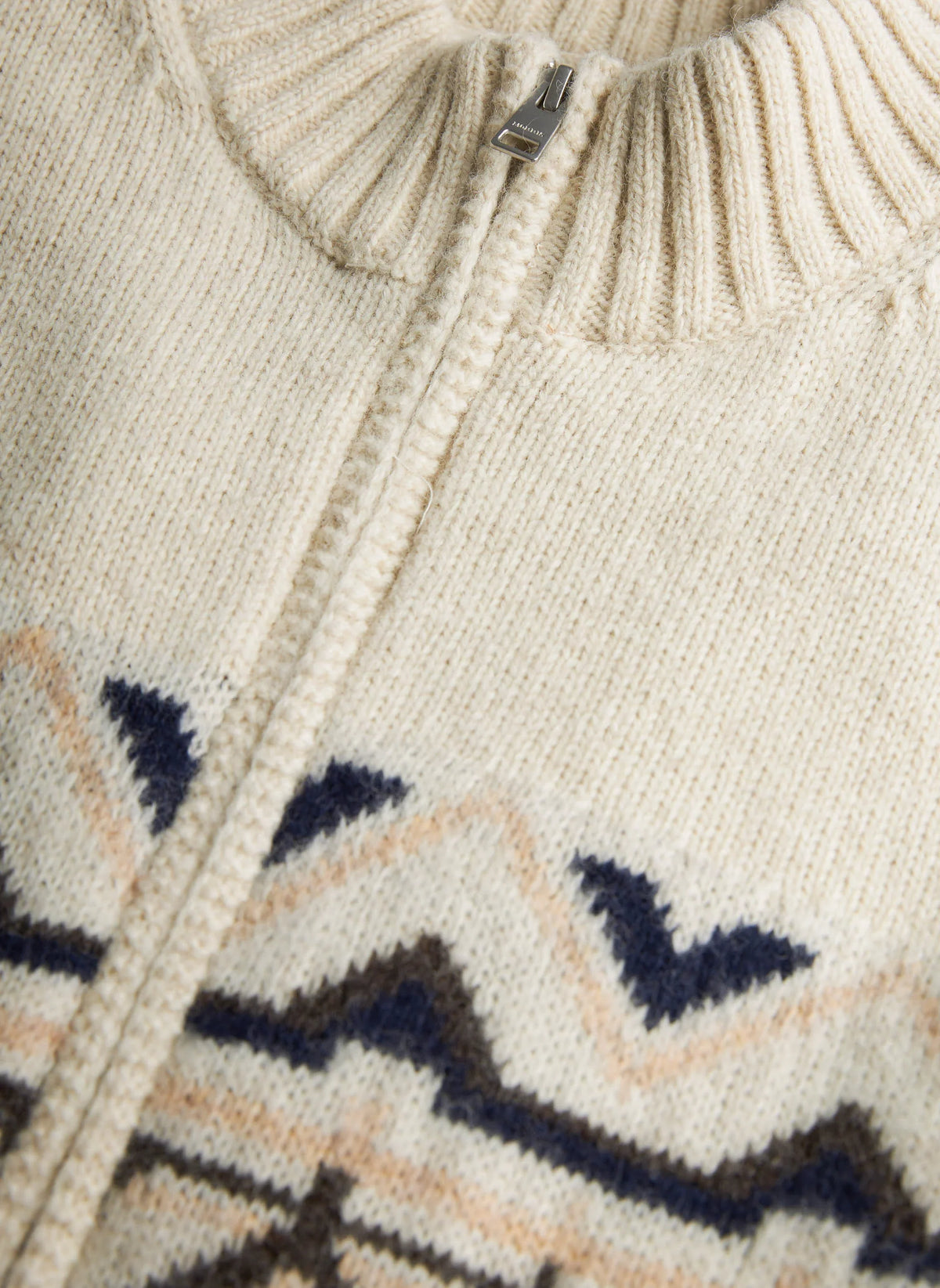 Morris Hadley Zip Cardigan i off white