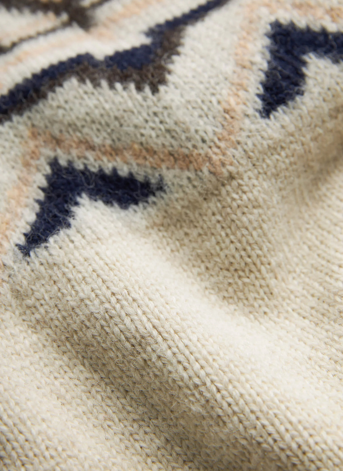 Morris Hadley Zip Cardigan i off white med mönster