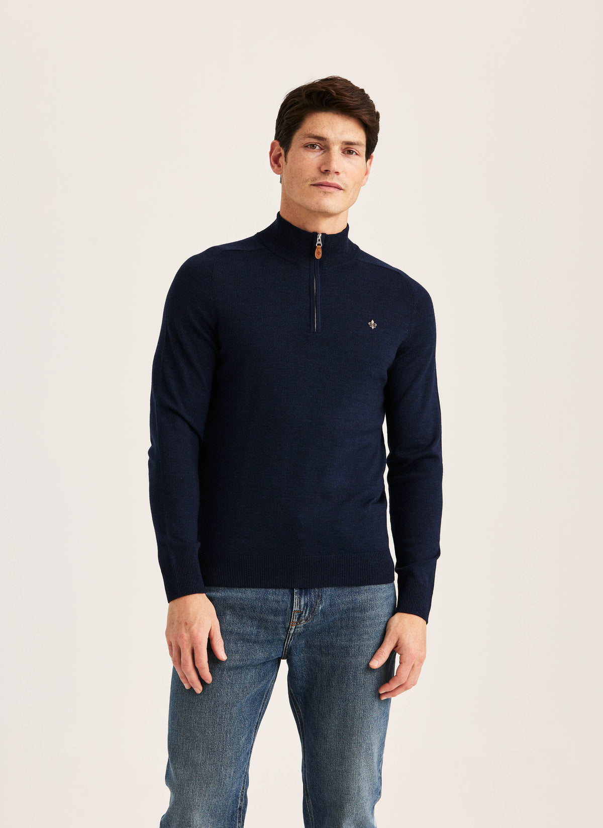 Merino John Zip - 58 Blue