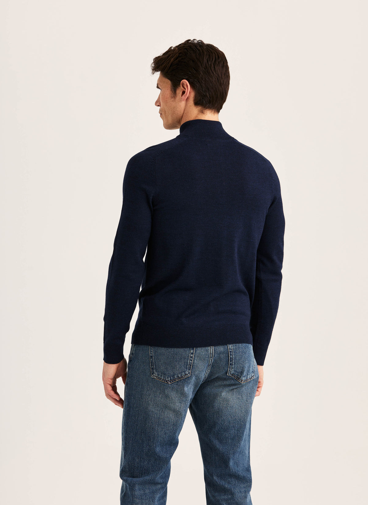 Merino John Zip - 58 Blue