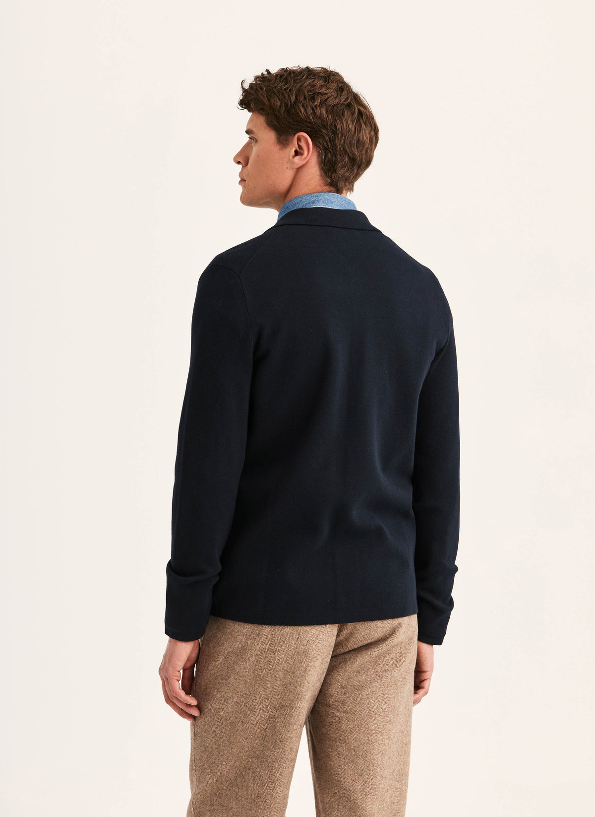 Dudley Knitted Overshirt - Old Blue
