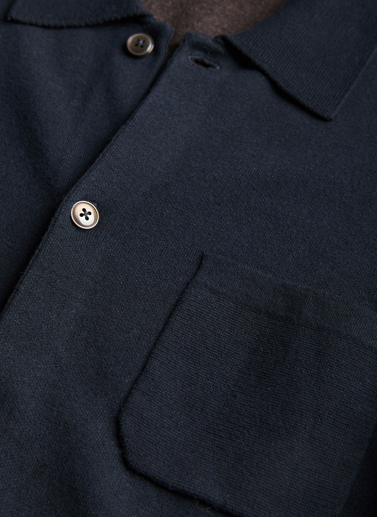 Dudley Knitted Overshirt - Old Blue