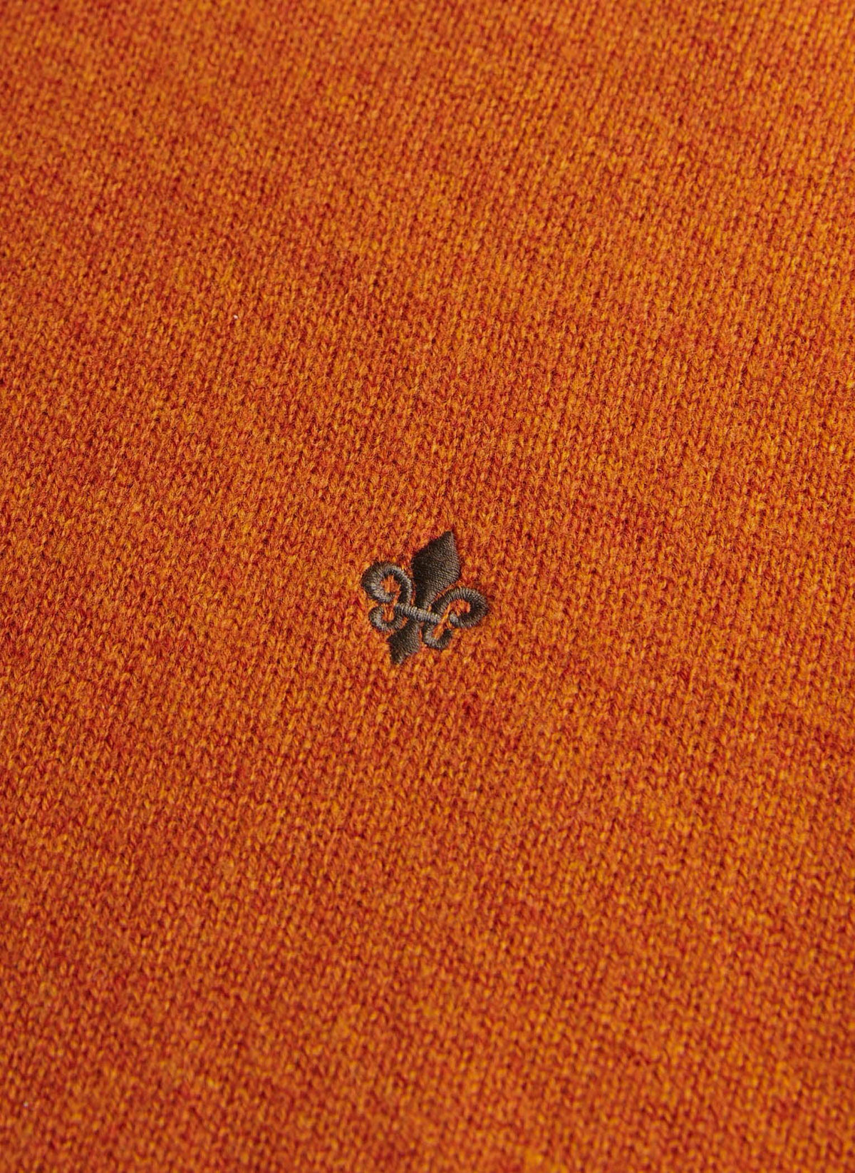 Morris Hertford Half Zip orange stickad tröja