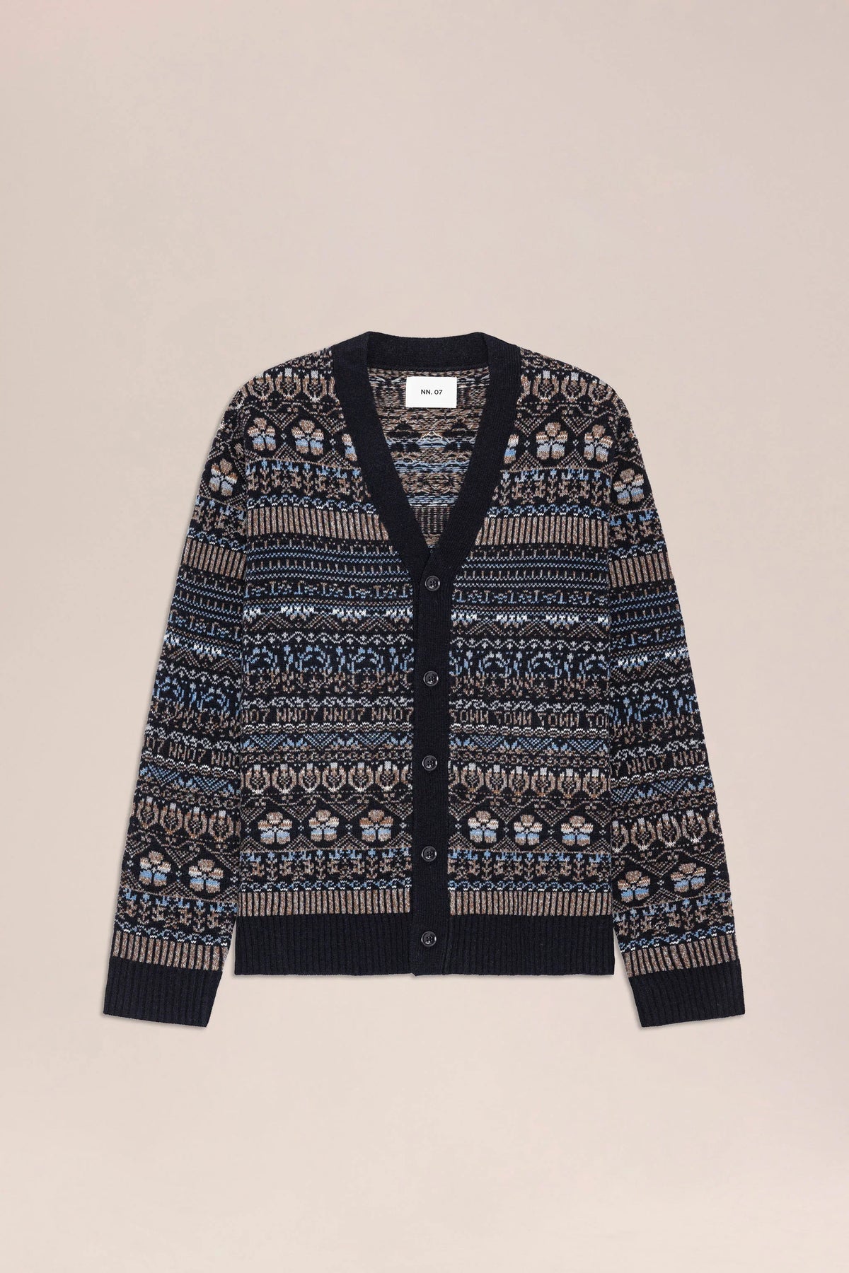 NN.07 Tobias Cardigan i navy multi