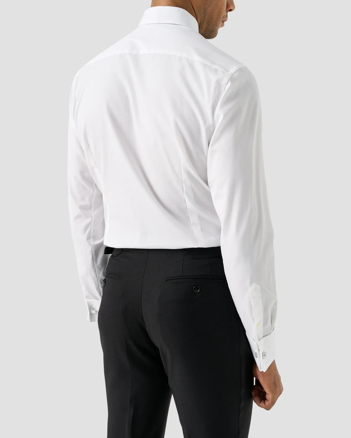 Eton vit skjorta slim fit herr med svarta byxor