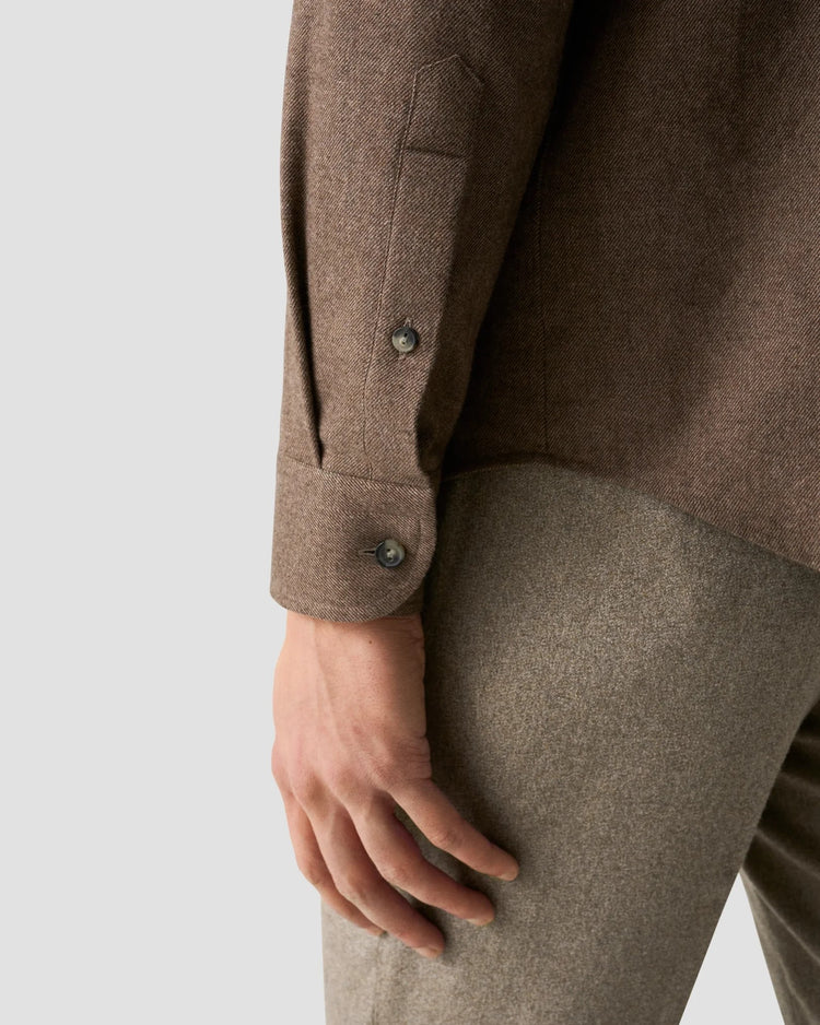 Casual fit Flanellskjorta - Brown