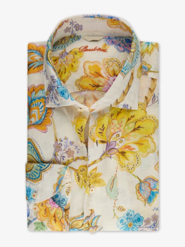 Fitted Body, C72 RC cuff Casual - 001 White pattern