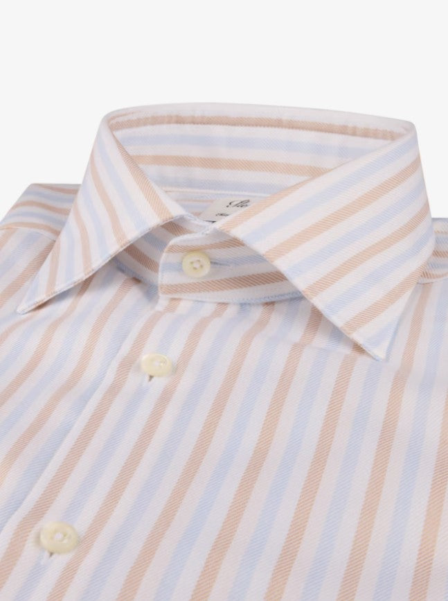 Fitted Body, C77 RM cuff - 252 Light brown stripe