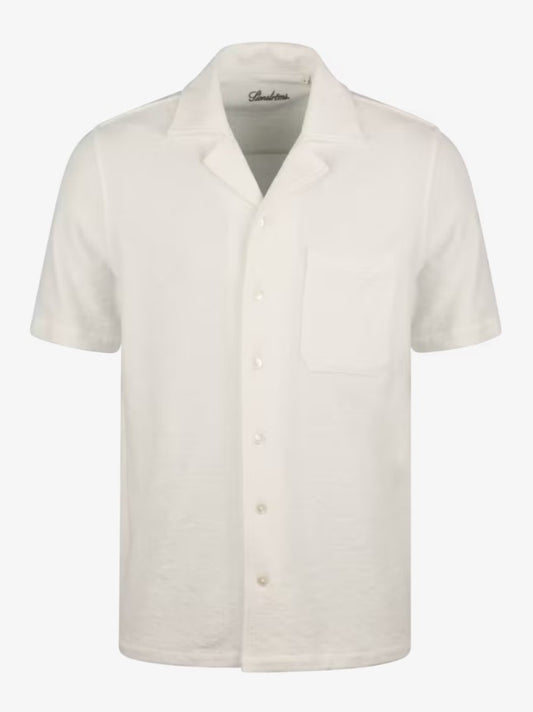 Shirt Resort Collar Terry Slub Cotton - 000 White
