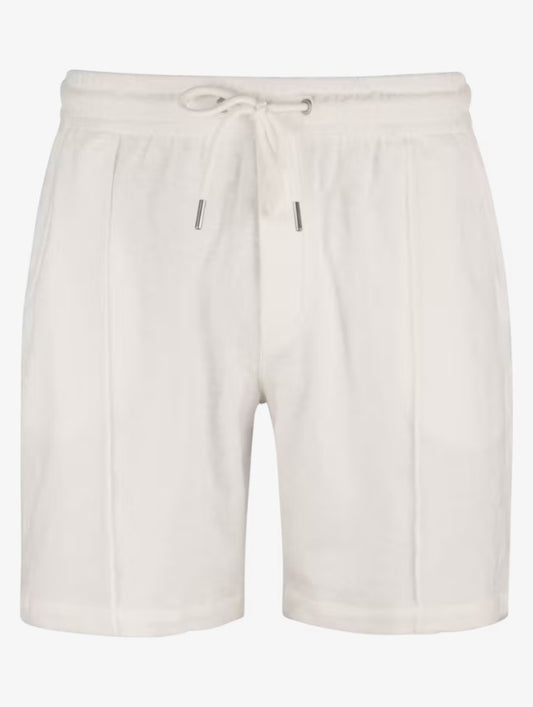 Shorts Pleat Terry Slub Cotton - 000 White