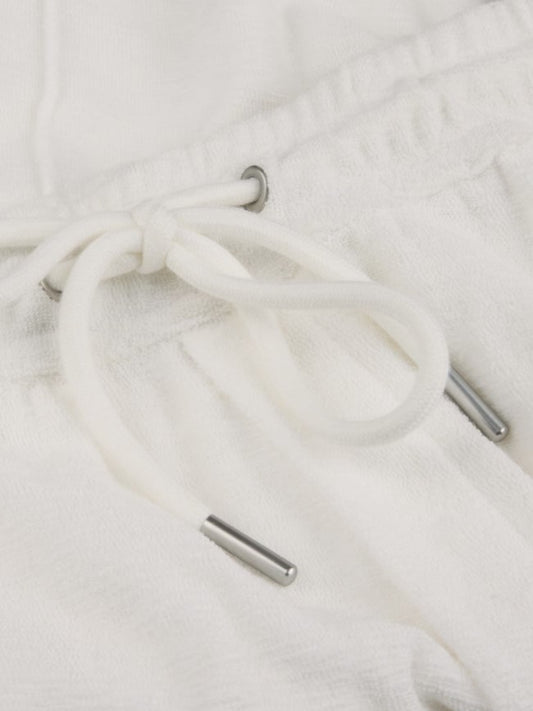 Shorts Pleat Terry Slub Cotton - 000 White