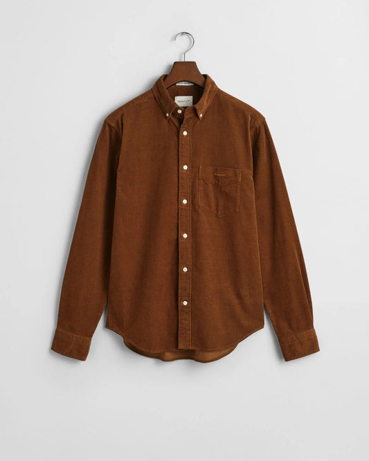 REG UT CORDUROY SHIRT - 220 CACAO