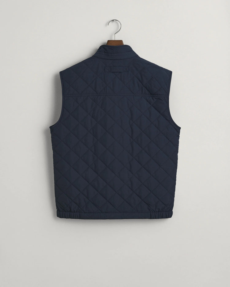 QUILTED WINDCHEATER VEST - 433 EVENING BLUE