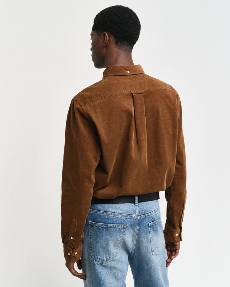REG UT CORDUROY SHIRT - 220 CACAO
