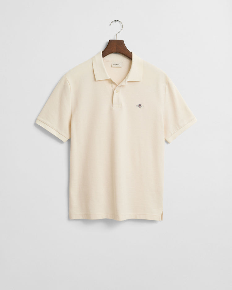 TEXTURED POLO - 130 CREAM