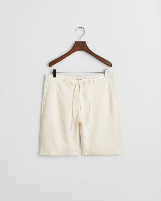 RELAXED LINEN DS SHORTS - 130 CREAM