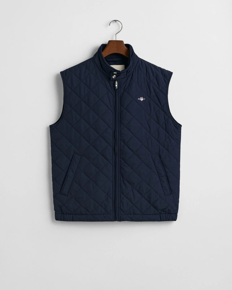QUILTED WINDCHEATER VEST - 433 EVENING BLUE