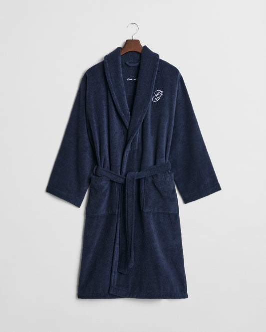 EMBROIDERY ROBE - MARINE
